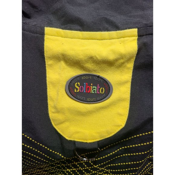 90's Solbiato Sport Vest Size XXL Yellow Black Full Zip Go-Go Aye Moe Kil Bob - Picture 7 of 10